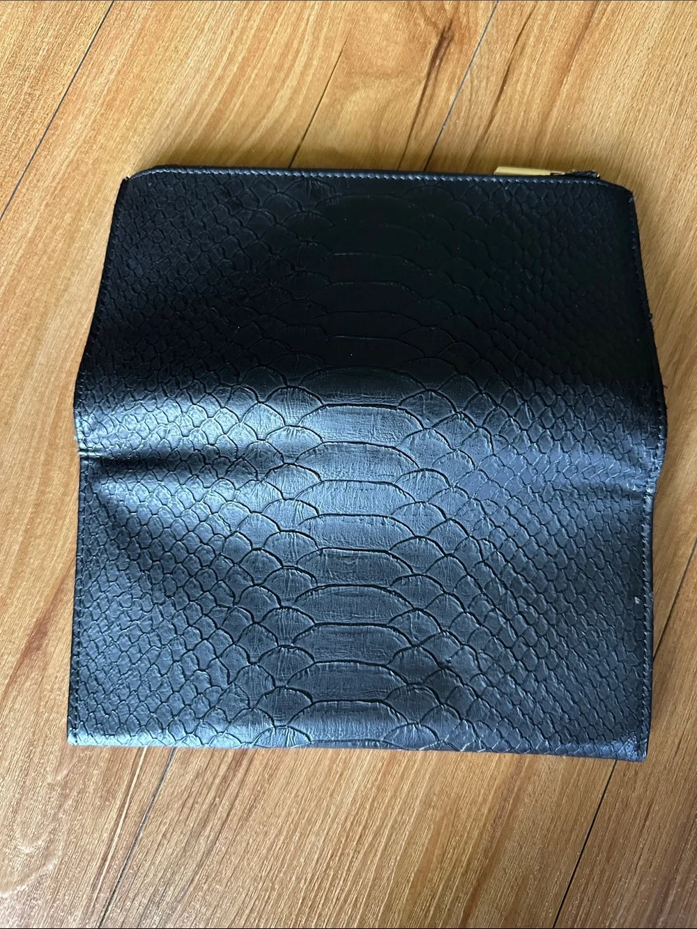 a new day Black Faux Snakeskin Zip Wallet